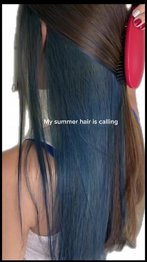 Blue Hair Peekaboo Call: Peekaboo Highlights and Styling