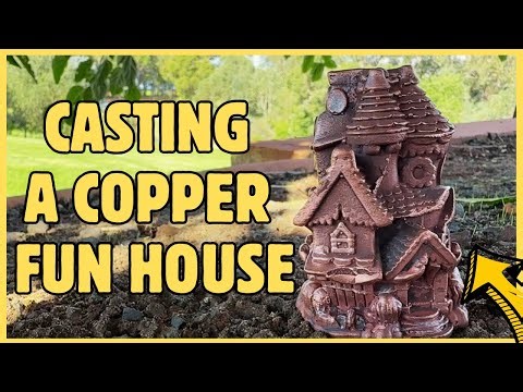 Solid Copper Easter Fun House Casting - ASMR Metal Shredding Granulating & Melting - BigStackD