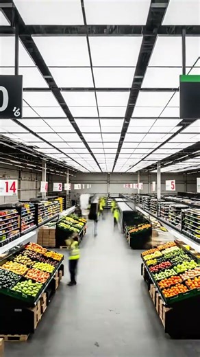 Hypermarket interior makeover, before & after, satisfying retail transformation