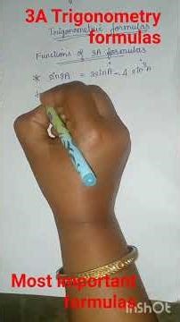 most important 3A trigonometry formulas