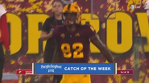 Does it get better than this⁉️ Check out this Catch of the Week. #Pac12FB | Sun Devil Football | Pac-12 Conference
