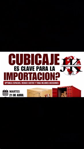 Descubre por qué el cubicaje es clave en la importación 📦 En esta transmisión en vivo se explicará cómo optimizar espacios, reducir costos y tomar mejores decisiones logísticas al momento de importar. Se abordarán errores comunes, tips prácticos y cómo calcular correctamente el volumen de la carga para evitar sobrecostos. Ideal para importadores, emprendedores y personas que quieren empezar en el mundo del comercio internacional. 📍 Hoy 5:00 PM 🎥 Transmisión en vivo No se lo pierda. #China #Lo
