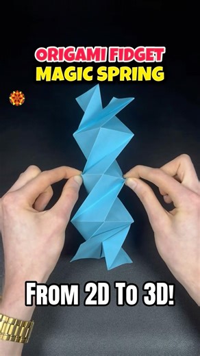 Origami Easy Paper Fidget Toys Magic Spring Action Tutorial #papertoy #origami #origamicraft #shorts