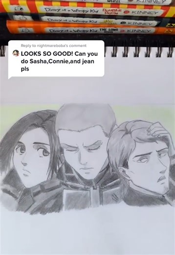 Sasha, Connie & Jean artwork: Attack on Titan fan art illustration