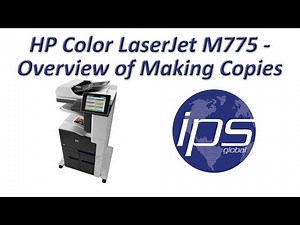 HP Color LaserJet M775 - Overview of Making Copies