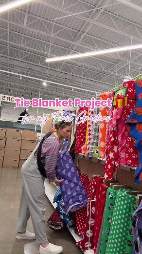 First Grade Tie Blanket Project for the Holidays