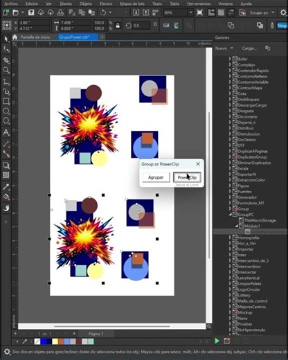 Group or PowerClip macro CorelDRAW #coreldraw #coreldrawmacro #tutorial #graphicdesign
