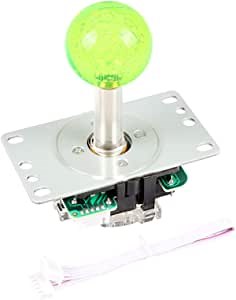 EG STARTS Arcade Classic Competition Joystick 5V LED Lights Illuminated 4-8 Way Rocker for Arcade Machine Mame Jamma PC Games Raspberry Pi Retropie Parts Green Colors