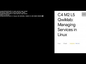 C4 M2 L5 Qwiklab: Managing Services in Linux || #qwiklabs || #coursera