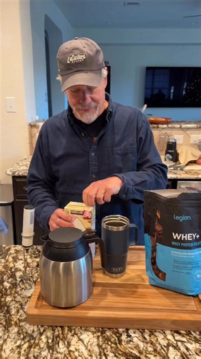 Hitting my protein target got a lot easier and tastier when I started adding protein powder to my morning coffee. @Legion Supplements I’m loving the chocolate peanut butter whey protein isolate #agingshouldntsuck #tastyprotein | A Balanced You