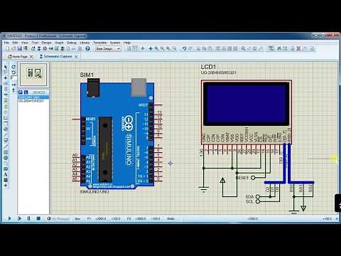 SSD1306 OLED Arduino proteus simualtion