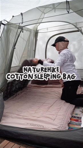 Naturehike cotton sleeping bag is the comfy blanket 😍🌸🌿 #ShopeeYTDeals #camping