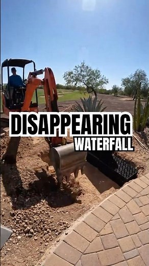 Timelapse Pondless Waterfall Construction. #diy