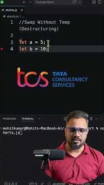 Swap Two Variables Without Temp in JavaScript Interview Question #dsa #interview #coding