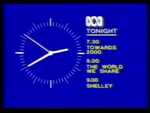 ABN2 ABC TV Clock Logo 1982