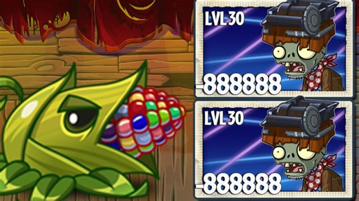 PvZ 2 挑战 - 所有100级植物使用5次植物能量 对战 30级推车头僵尸 - 谁会获胜？