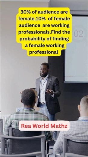 Probability of a Female Working Professional | Statistics Short|Joint Probability #shorts
