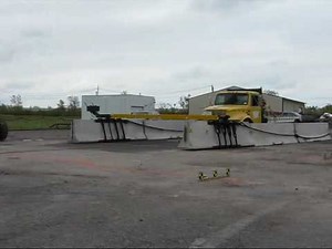 crash test-kit based (concrete jersey barrier) tilt/swivel arm barrier crash test certification