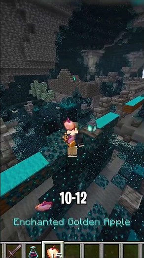 how to get enchanted golden apple fast in minecraft from ancient city #shorts #minecraft