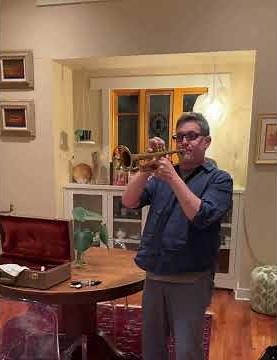 Playing Al Hirt’s trumpet & mouthpiece