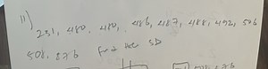 Given the following set of numbers: 231, 480, 480, 486, 487, 48... | Filo