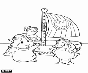 The three heroes of Wonder Pets coloring page printable game