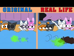 Gray and Oren farts really harder💨💩 | Best TikToks of Incredibox Sprunki | REAL LIFE vs ORIGINAL
