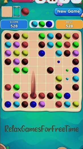 Line 98 - Color lines 98 - match game puzzle 5 in line endless gameplay Score 533 part mobile game