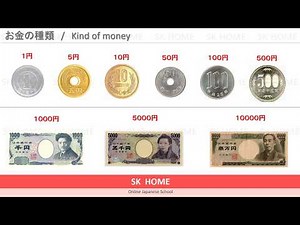 【日本のお金の種類と数え方～Japanese money and counting of money】【Japanese lesson】【日本語】SK HOME