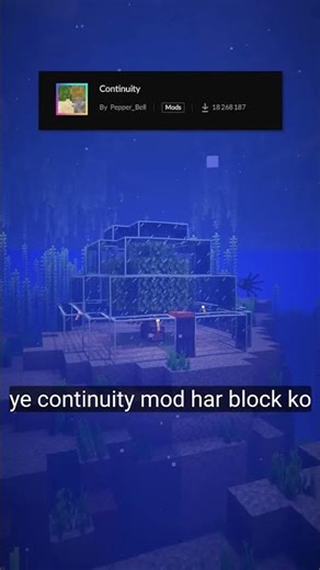 BEST Texture Pack/Mod: Continuity Minecraft #shorts