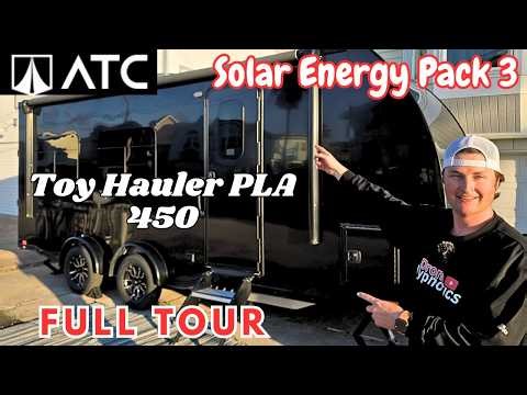 ATC PLA 450 Toy Hauler Travel Trailer w: 800 Watt Solar FULL TOUR
