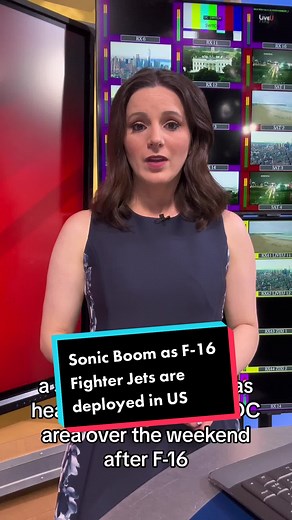 June 5, 2023 - Sonic Boom after F-16 Fighter Jets are deployed by the US Military to respond to a Cessna that entered reatricted airspace #sonicboom #cessna #news #washingtondc #f16fighterjets