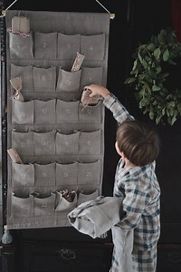 Rustic Advent Calendar, Natural Linen Advent Calendar, Large Advent Calendar/ Embroidered Advent Calendar, Personalized Advent Calendar - Etsy