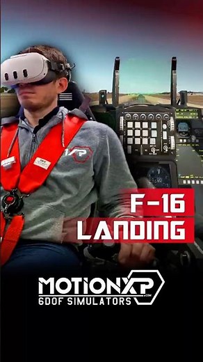 Landing an F-16 with the MotionXP 6DOF simulator 🛬 | #falconbms #f16 #pilottraining #motionxp