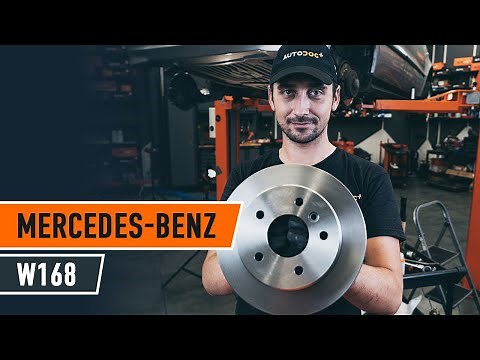 How to change rear brake discs on MERCEDES W168 [TUTORIAL AUTODOC]