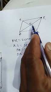 4. A parallelogram PQRS has two diagonals PR and QS whose lengt... | Filo