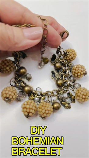 DIY Bohemian Charm Bracelet Step-By-Step Tutorial