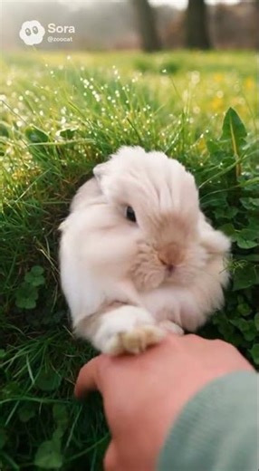 🐰 Angora Bunny Peeks From the Burrow After Two Soft Knocks