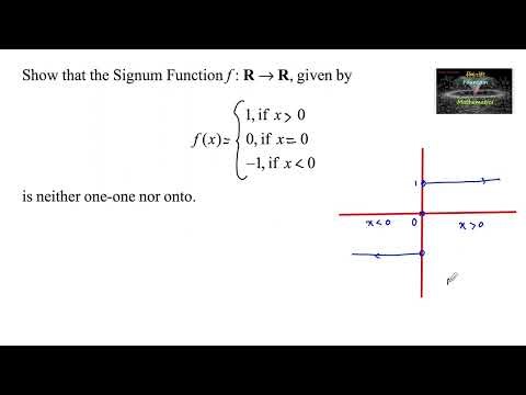 Show that the signum function f: R to R, given by f(x)=1 if x≥0; 0 if x=0;-1, if x≤0 is neither