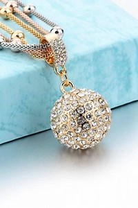 What do you think about this "Gold Ball" necklace with real rhinestones? FREE Shipping for a LIMITED TIME ONLY! 🌟😊🌟 Get yours here --> https://tinyurl.com/y7eubkuf Tag someone who would ❤love❤ this! | Aphrodite's