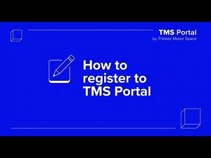 How to register to TMS Portal