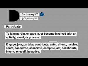Participate Synonyms | Thesaurus | Similar Words