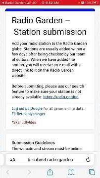 How to submit a radio station in Radio Garden Live app?