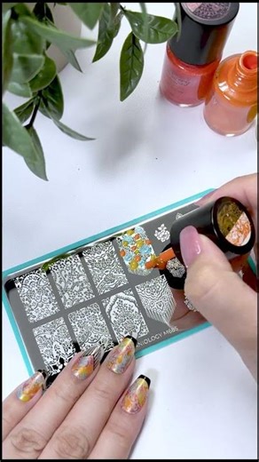 🧣💐 Floral Nail Art Inspired by Russian Shawls | #nailstamping