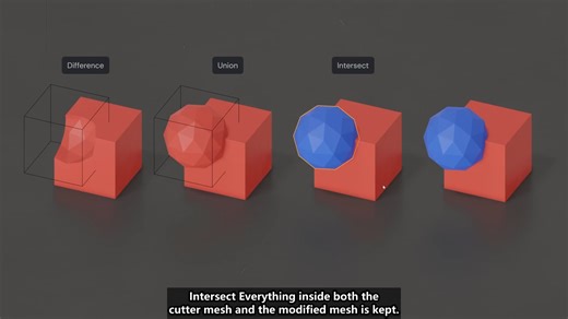 blender基础教程 布尔运算中遇到的问题之解决方法 self-intersection等等