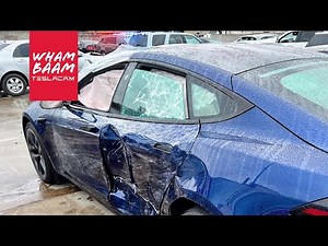 TESLA CRASH CAUGHT ON TESLACAM