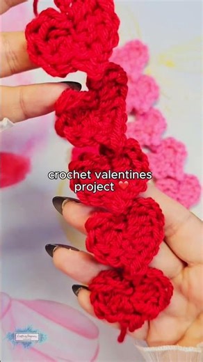 Beginner Crochet Heart Garland step by step #crochet