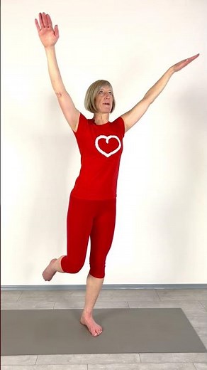 Valentine's Day gymnastics with a heart | no equipment, standing #Shorts