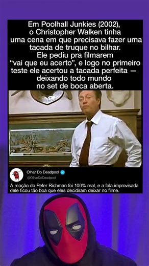 Em Poolhall Junkies (2002), Christopher Walken superou todo mundo