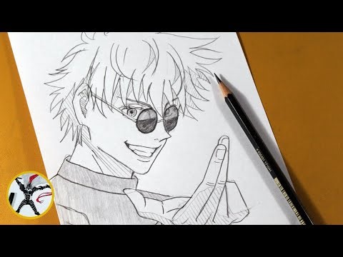 How to Draw Satoru Gojo Step by Step — Draw Gojo Without Mask Easily